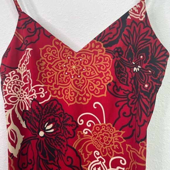 XOXO Women’s Y2K Floral Spaghetti Strap Floral V Neck Dress Size M - Picture 4 of 8